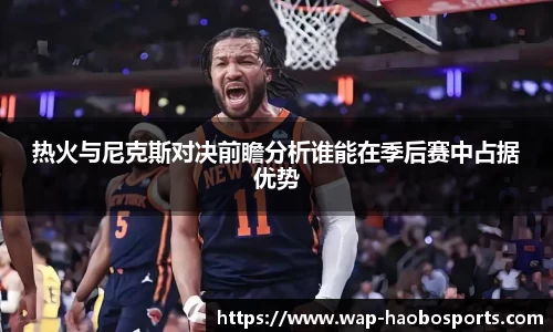 热火与尼克斯对决前瞻分析谁能在季后赛中占据优势